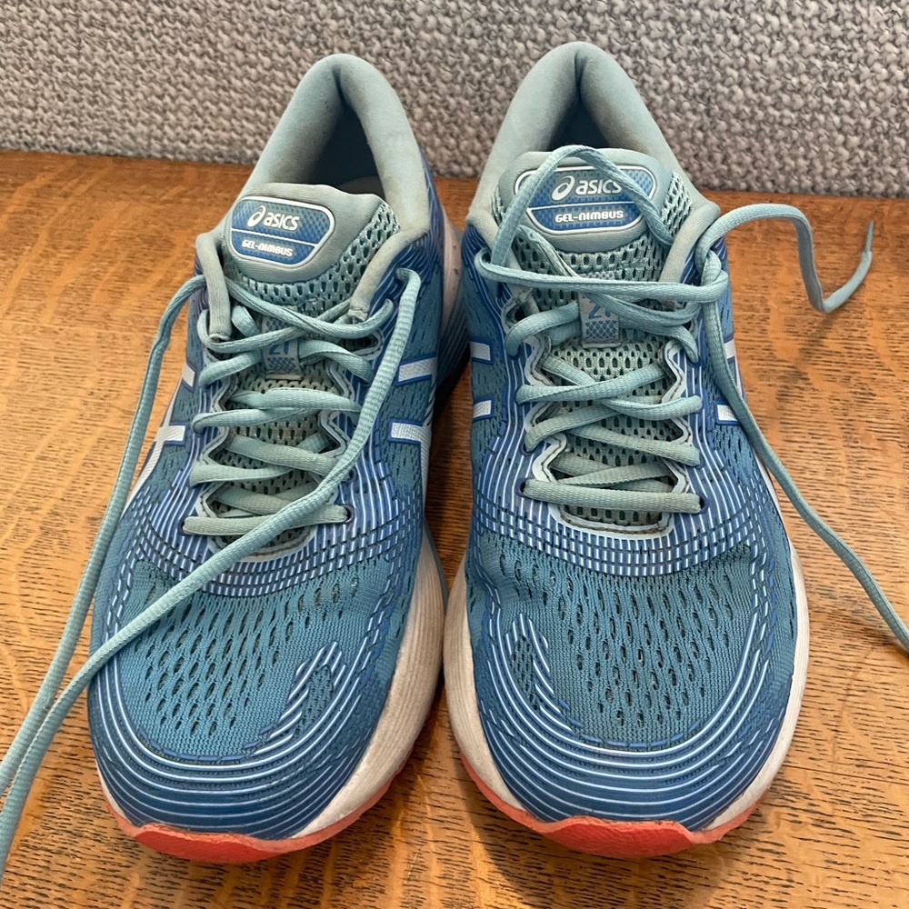 Asics Gel Nimbus 21 Blue Running Athletic Shoes